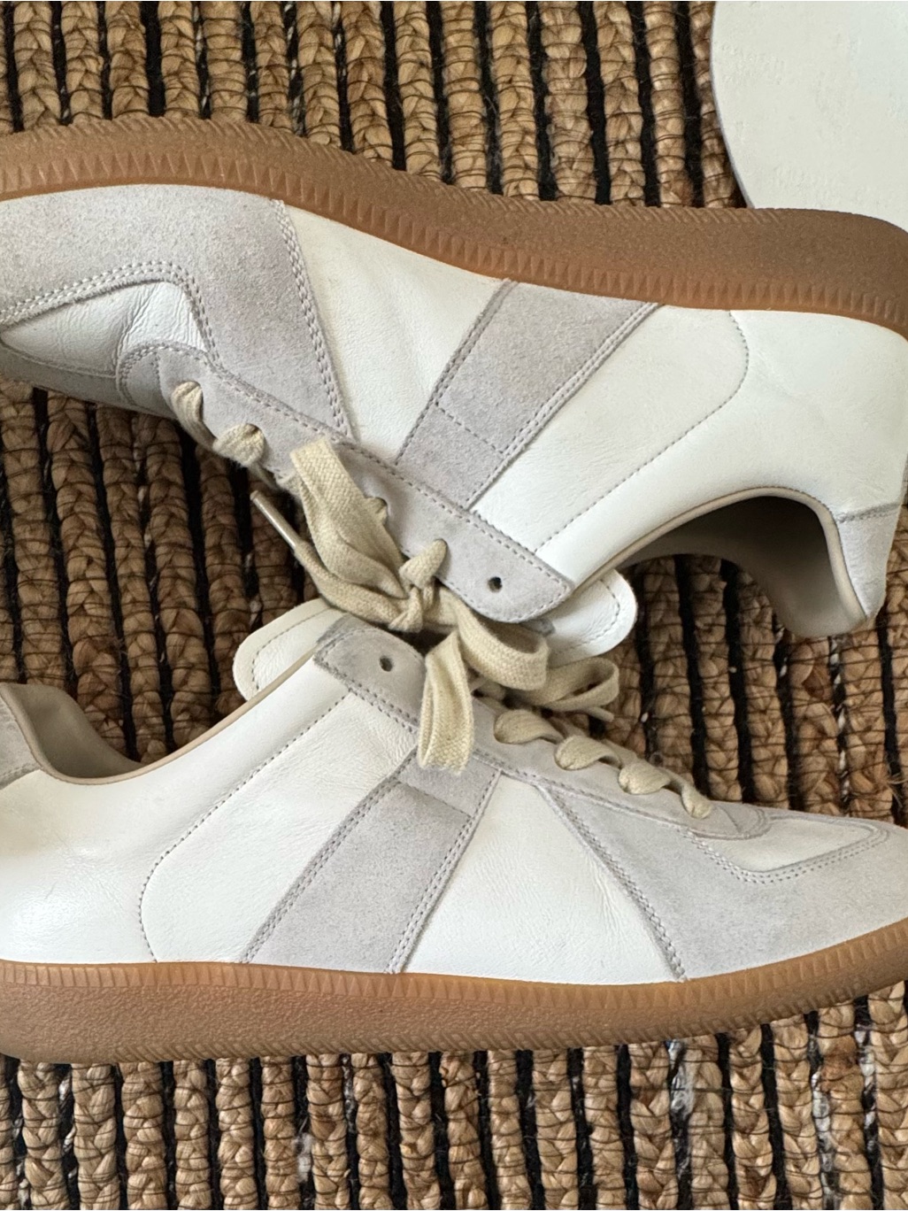 Maison Martin Margiela White And Gum Low-Top Sneakers Size 40.5uk/7.5us